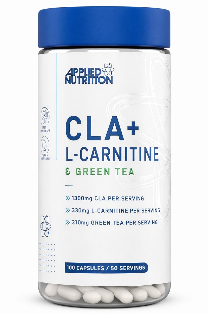 أبلايد نيوتريشن CLA وL-Carnitine والشاي الأخضر - 100 كبسولة هلامية لحرق الدهون وتعزيز الطاقة ودعم عملية التمثيل الغذائي - Image 1